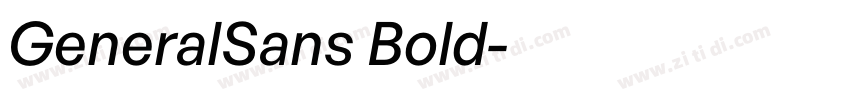 GeneralSans Bold字体转换